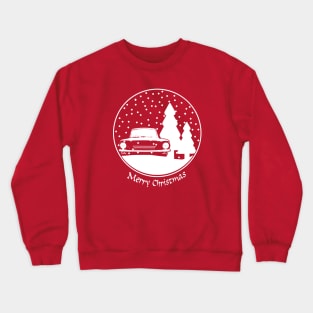 Hillman Imp 1960s British classic car Christmas snow globe Crewneck Sweatshirt